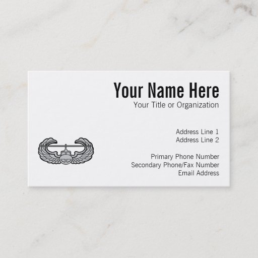 Customizable Air Assault Badge Business Card