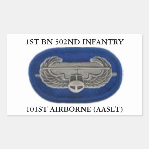 AIR ASSAULT BADGE ON 1502 INFANTRY OVAL STICKERS