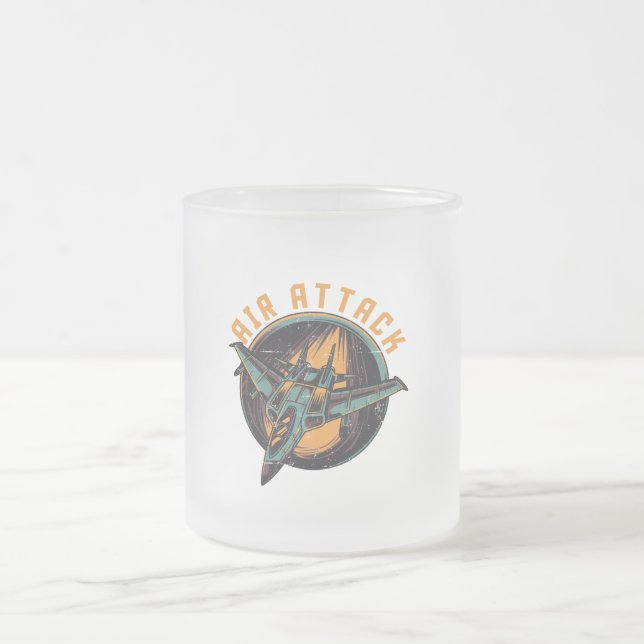 AIR ATTACK  FROSTED GLASS COFFEE MUG (Center)