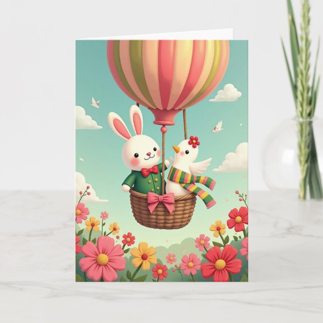 Air Balloon Animal Adventure Card (Front)