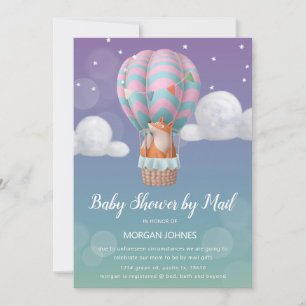 air balloon animals Baby Shower by mail invitation