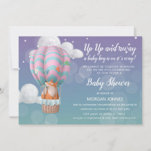 air balloon animals Baby Shower by mail invitation