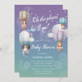 air balloon animals Baby Shower by mail invitation (Front/Back)