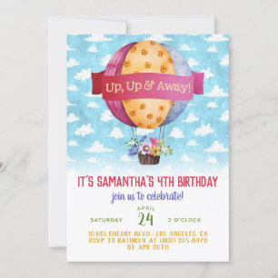 Air Balloon Birthday Invitation