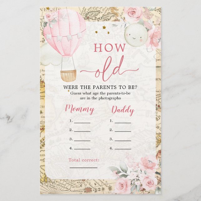 Air Balloon Isn't she Onerderful How Old Parents (Front)