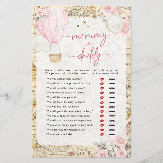 Air Balloon Isn't she Onerderful Mommy or Daddy (Front)