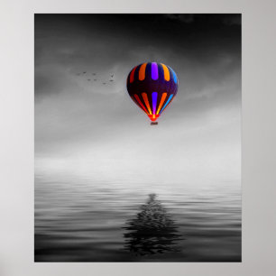 Air Balloon Portrait Poster