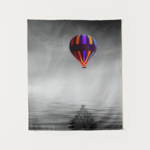 Air Balloon Portrait Tapestry