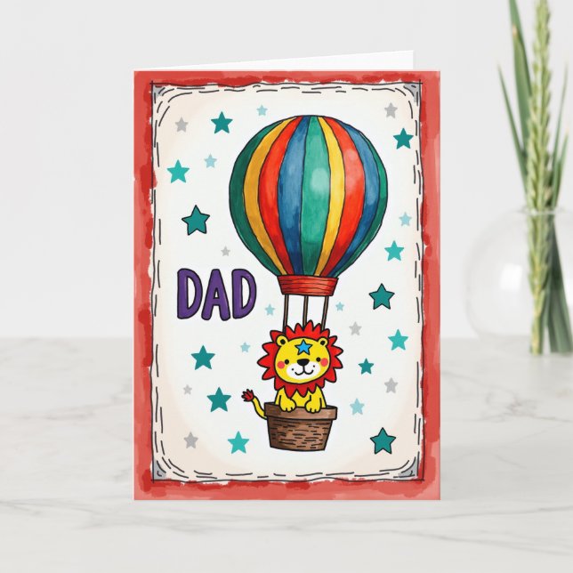 Air Balloon Sweet Fathers Day Card (Front)