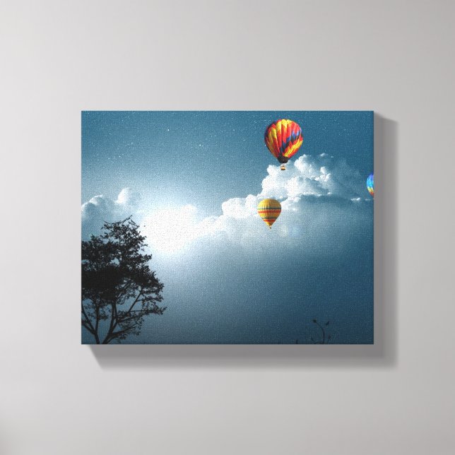 Air Balloons Wrapped Canvas Print (Front)