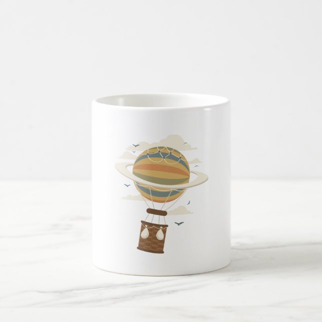 Air Baloon Saturn Art Coffee Mug (Center)