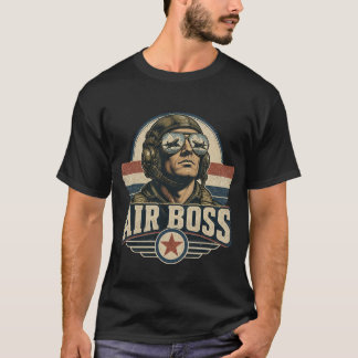 Air Boss Vintage Fighter Pilot  T-Shirt