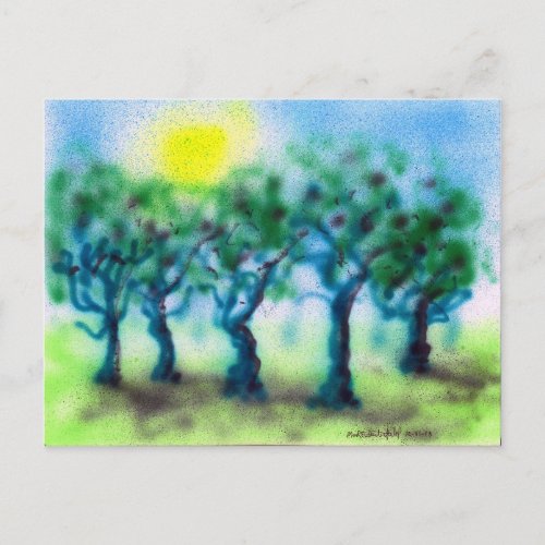 Air Brush Trees  Mark Edward Westerfield Postca Postcard