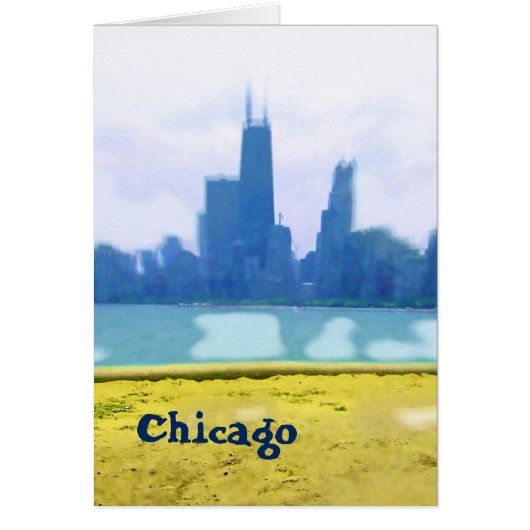 Air Brushed Chicago Skyline Art Cards (Front)