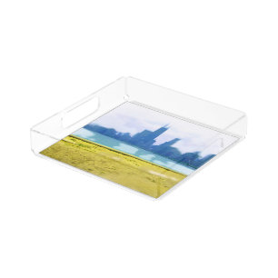 Air Brushed Chicago Skyscrapers Acrylic Tray
