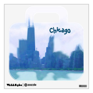 Air Brushed CHicago Skyscrapers Wall Sticker