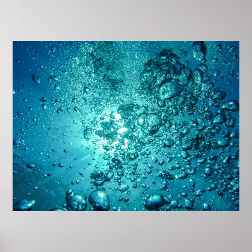 air_bubbles_230014 WATER BUBBLES OCEAN UNDERWATER Poster