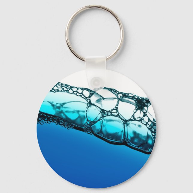 Air bubbles in blue water keychain (Front)