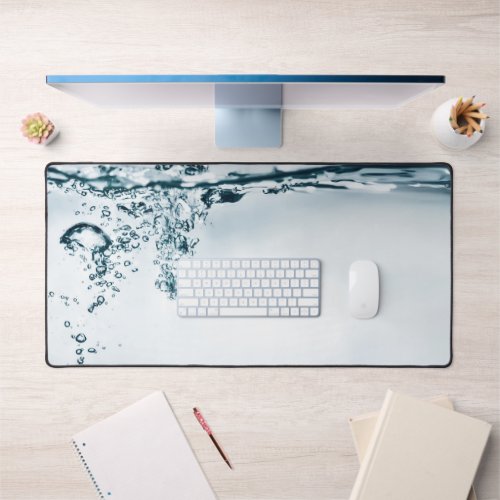 Air Bubbles In Water Splash Desk Mat