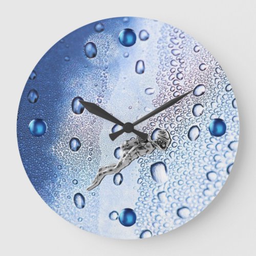 Air Bubbles Large Clock