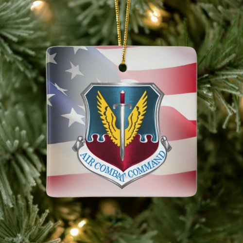 Air Combat Command ââœACCâ Christmas Ceramic Ornament