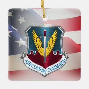 Air Combat Command –“ACC” Christmas Ceramic Ornament
