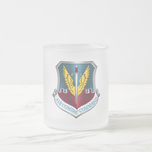 Air Combat Command ââœACCâ Frosted Glass Coffee Mug