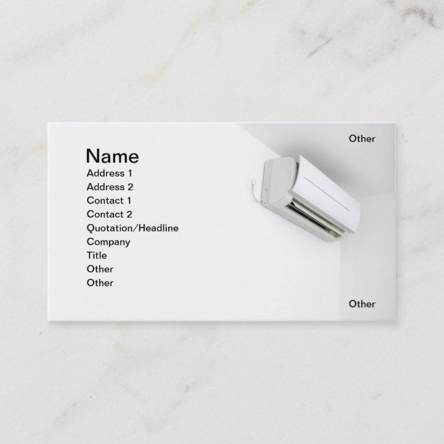 Air-Conditioner Business Card (Front)