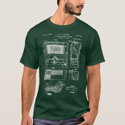 Air Conditioner Patent 1939 AC technician gift T_Shirt