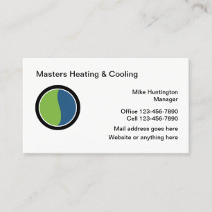 Air Conditioning And Heating Services Business Card