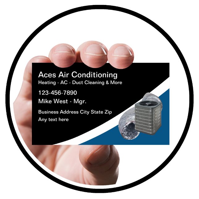 Air Conditioning And Heating Services Business Card (Creator Uploaded)