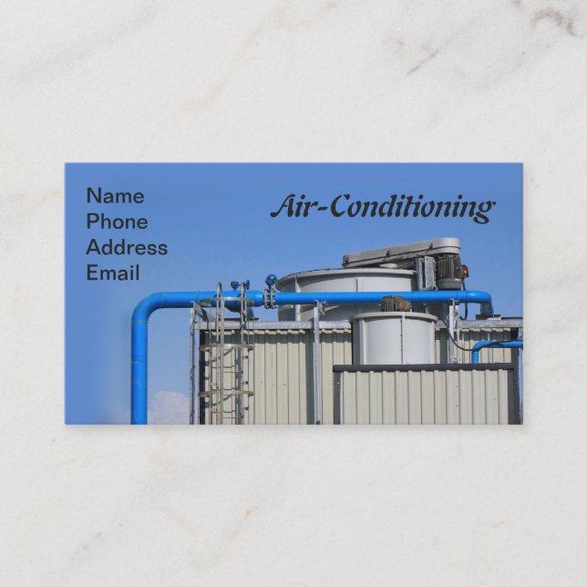 Air Conditioning and Industrial Cooling Business Card (Front)