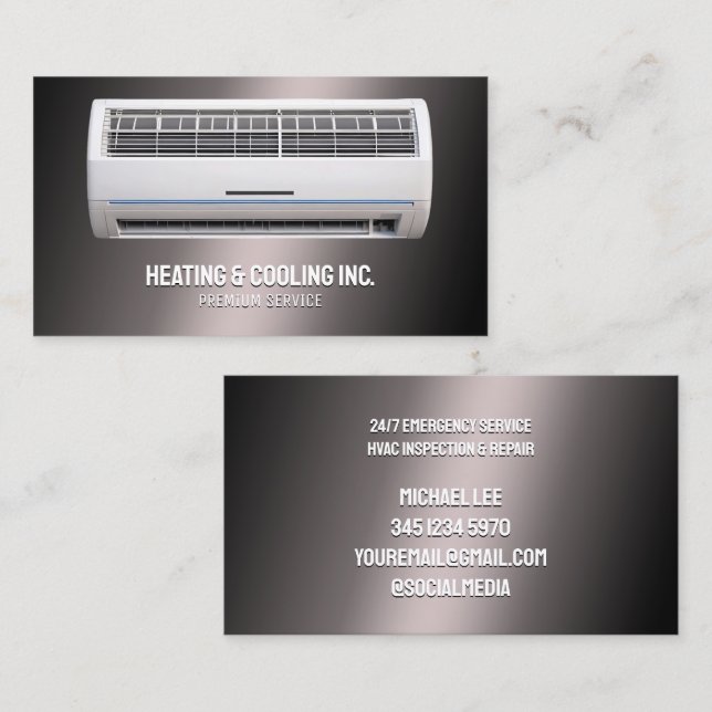 Air Conditioning Bronze Business Card (Front/Back)