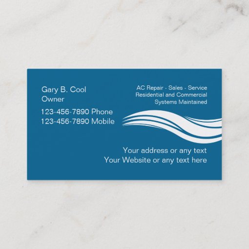 Air Conditioning Business Cards | Zazzle