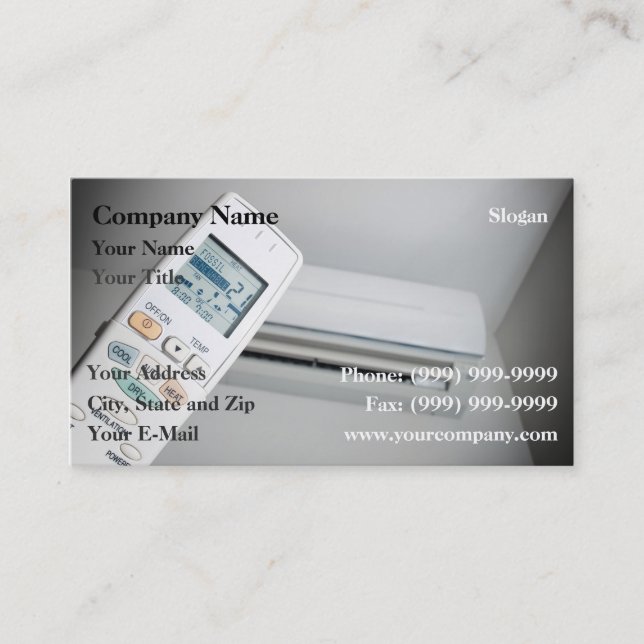 Air conditioning choice business card (Front)