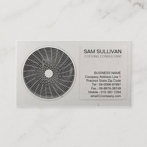Air Conditioning Cooling Compressor Business Card