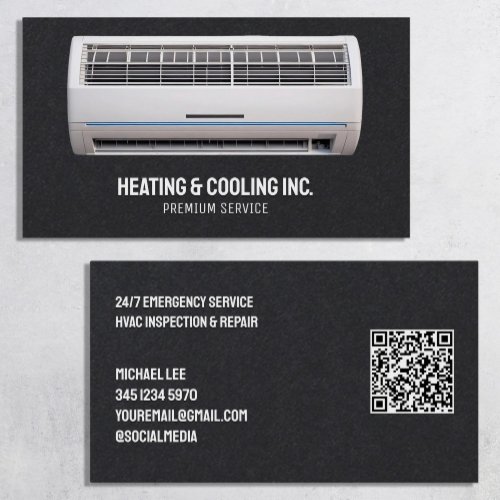 ️ Air Conditioning Custom QR Business Card