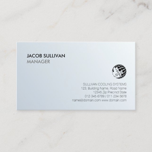 Air Conditioning Heating Cooling Snowflake Icon Business Card (Front)