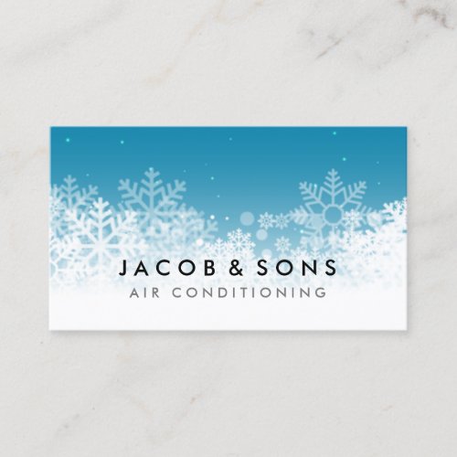 Air Conditioning Heating Cooling Snowflakes Business Card