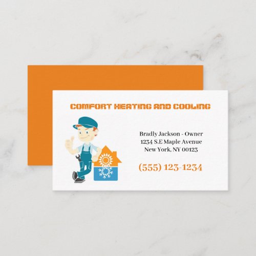 Air Conditioning Heating Service Business Card