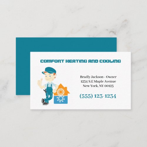Air Conditioning Heating Service Business Card