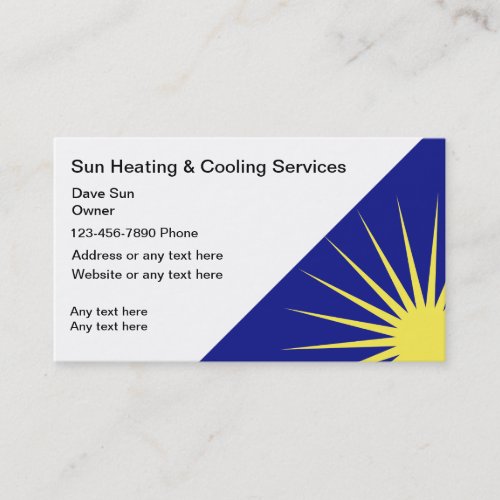 Air Conditioning Repair Business Cards