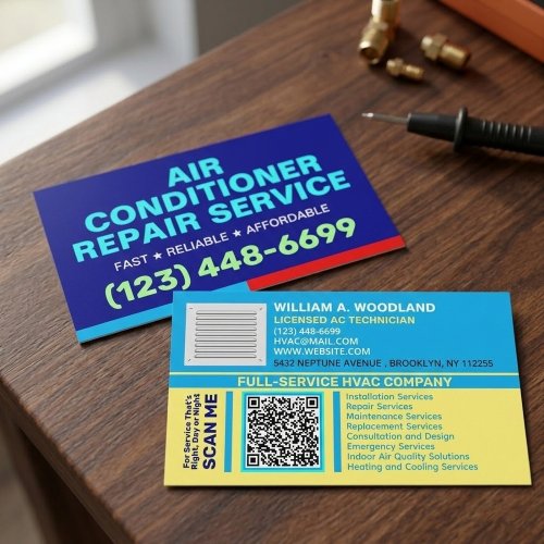 Air Conditioning Repair Installation Services | AC Business Card