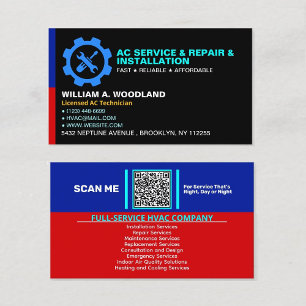 Air Conditioning (Repair & Installation Services)  Business Card