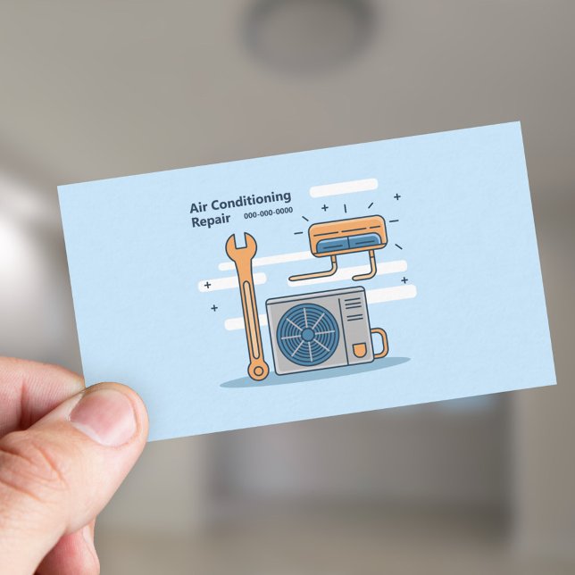 Air Conditioning Repair Service Business Card (Air Conditioning Repair Service Business Card)