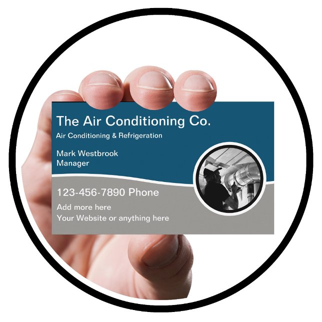 Air Conditioning Service And Repair Business Cards (Creator Uploaded)
