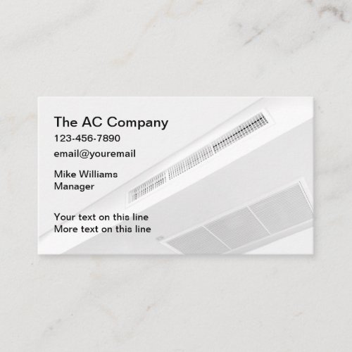 Air Conditioning Service Business Cards