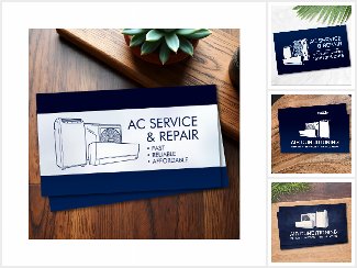 Air Conditioning Service Business Cards
