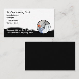 Air Conditioning Service Modern Business Cards