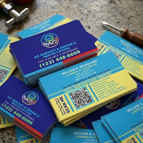 Air Conditioning Services | HVAC Heating &amp; Cooling Business Card